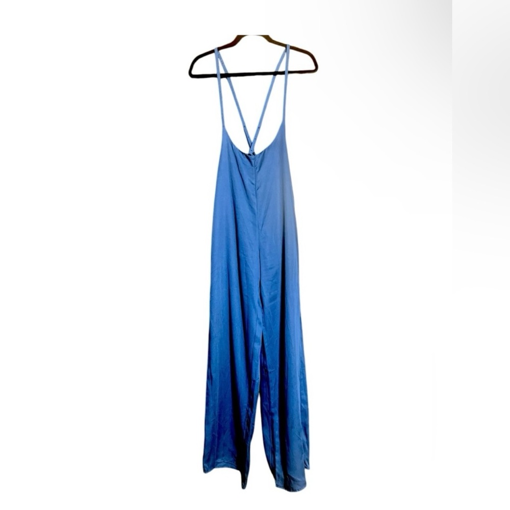 Honey Belle, Wide Leg, Suspender Pants, Cornflower Blue, Size Small